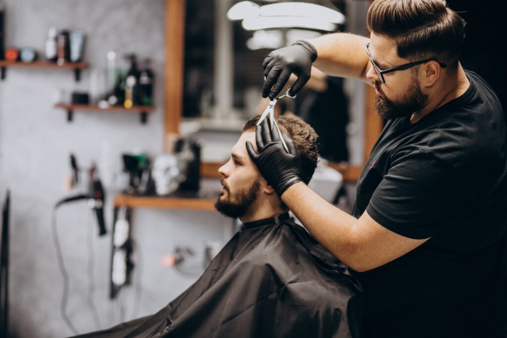 client doing hair cut barber shop salon and knowing how to prepare for a haircut